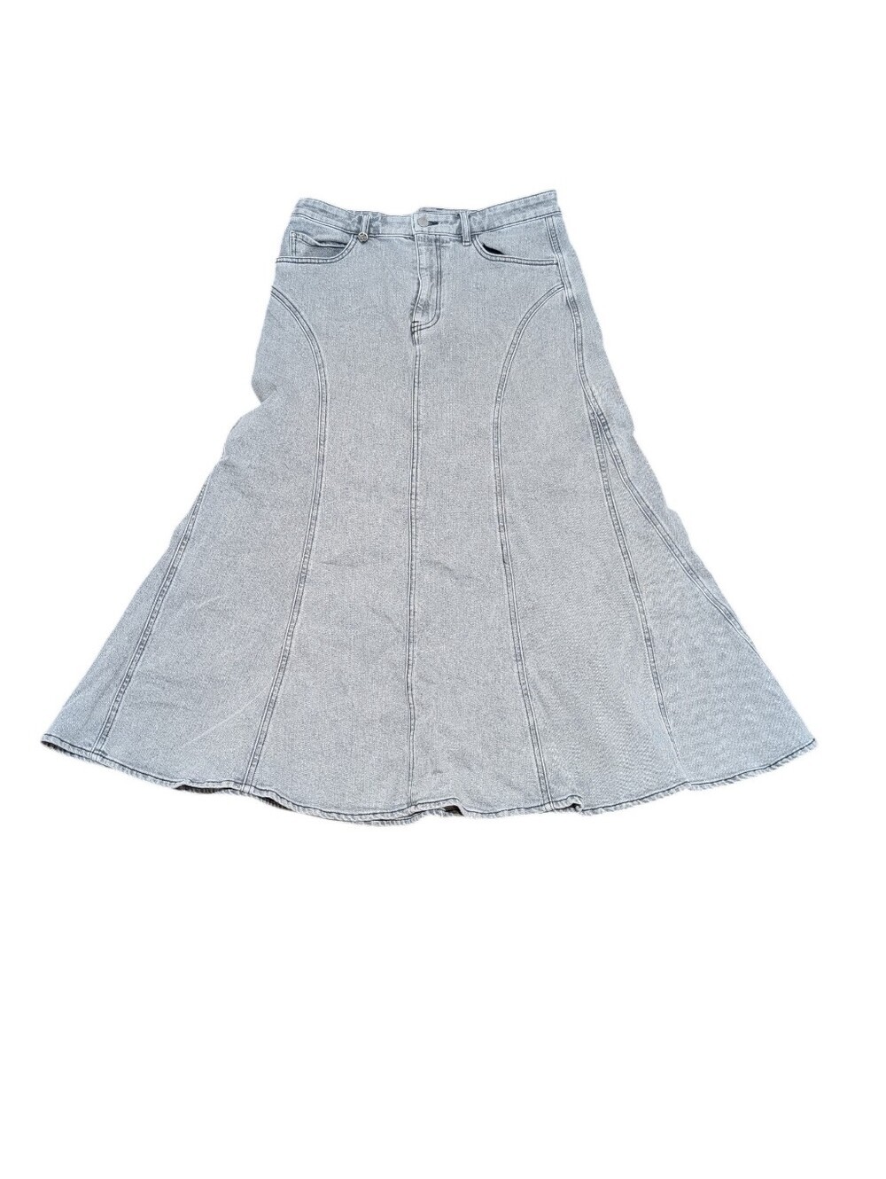 Vero Moda Gray Denim Midi Skirt (XL)